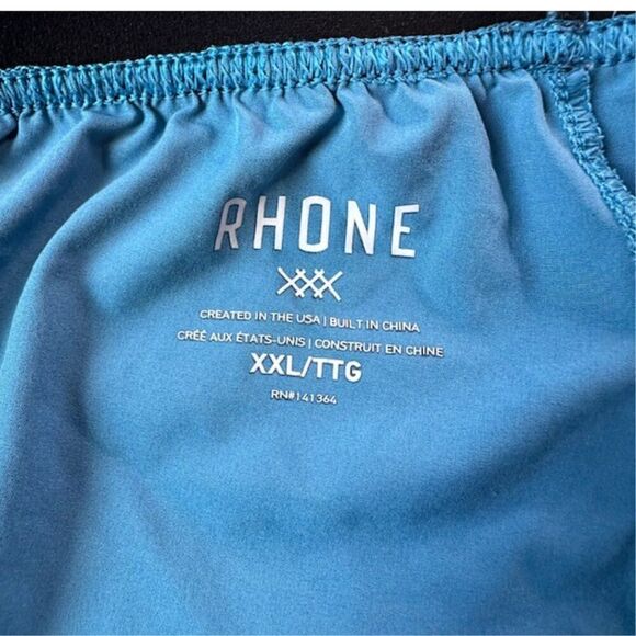 RHONE XXL Pacific Blue and Black Athleisure Shorts - Picture 5 of 7
